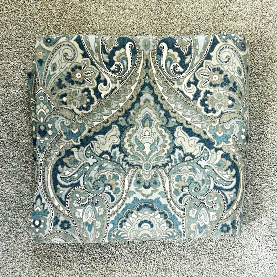 Pottery Barn Paisley Lined MacKenna Curtain Panel 50×96 Blue Gray