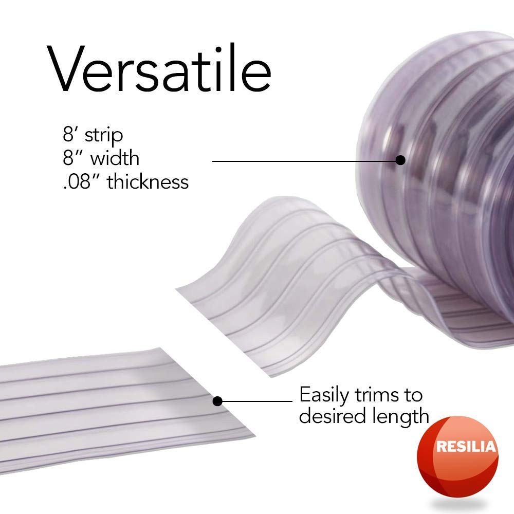 Vinyl Replacement Strip Curtain for Walk in Freezers, Coolers, & Warehouse Do…