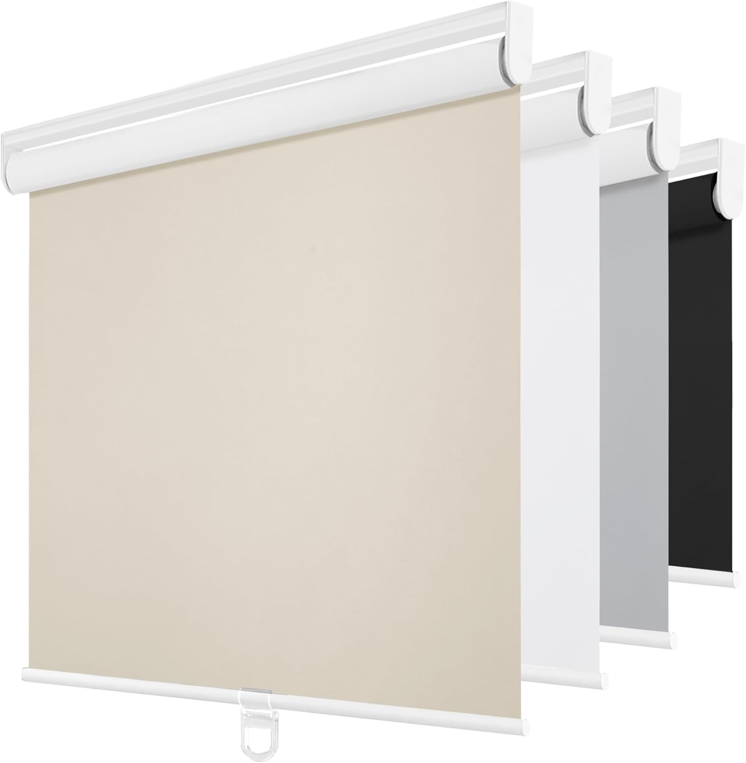 ChrisDowa Cordless Blackout Roller Shades for Windows, Thermal Insulated UV Prot
