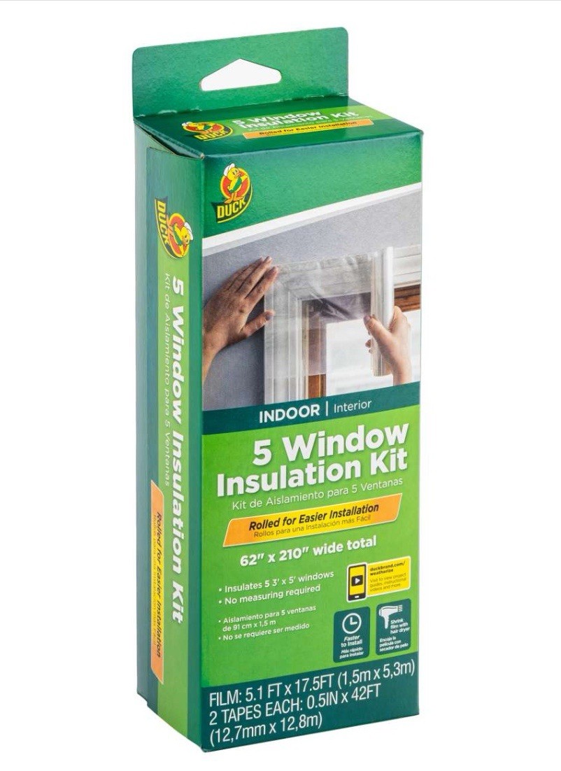 DUCK® Brand 62” x 210” Rolled Indoor 5 Window Insulation Film Kit