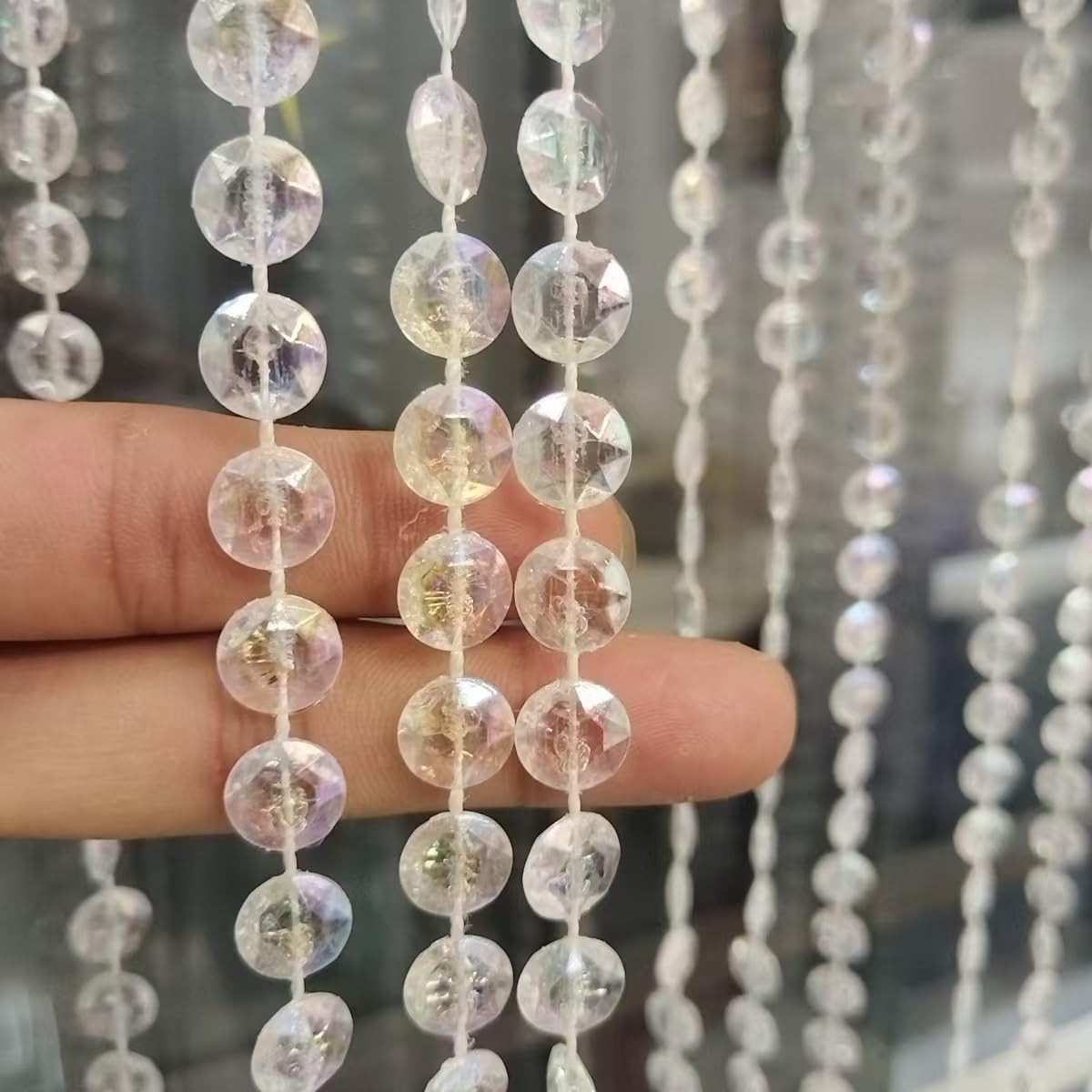 Beaded Curtain Doorways Acrylic Hanging Door Beads String Curtains Tassel Roo…
