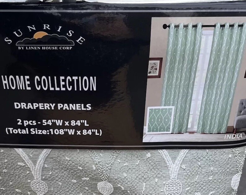 2 Pc Drapes Set Various designs Black Out UV Home Decor Sunrise House Corp