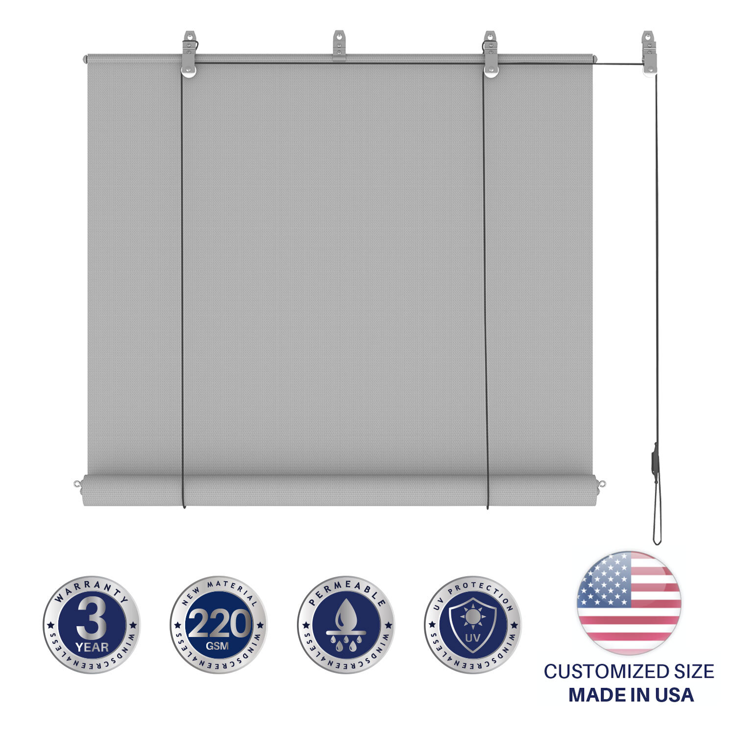 Roller up Shade Roller Shade Curtain Filtering UV Ray Yard Porch Pergola Balcony