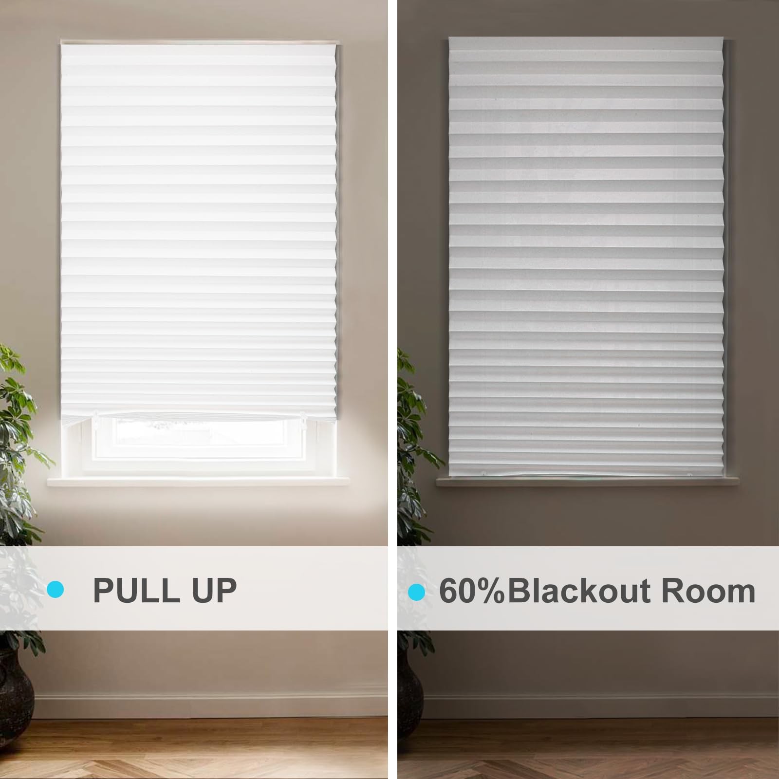 MYshade 6 Pack Temporary Light Filtering Paper Shades 36″W*72″H – 6 PC, White