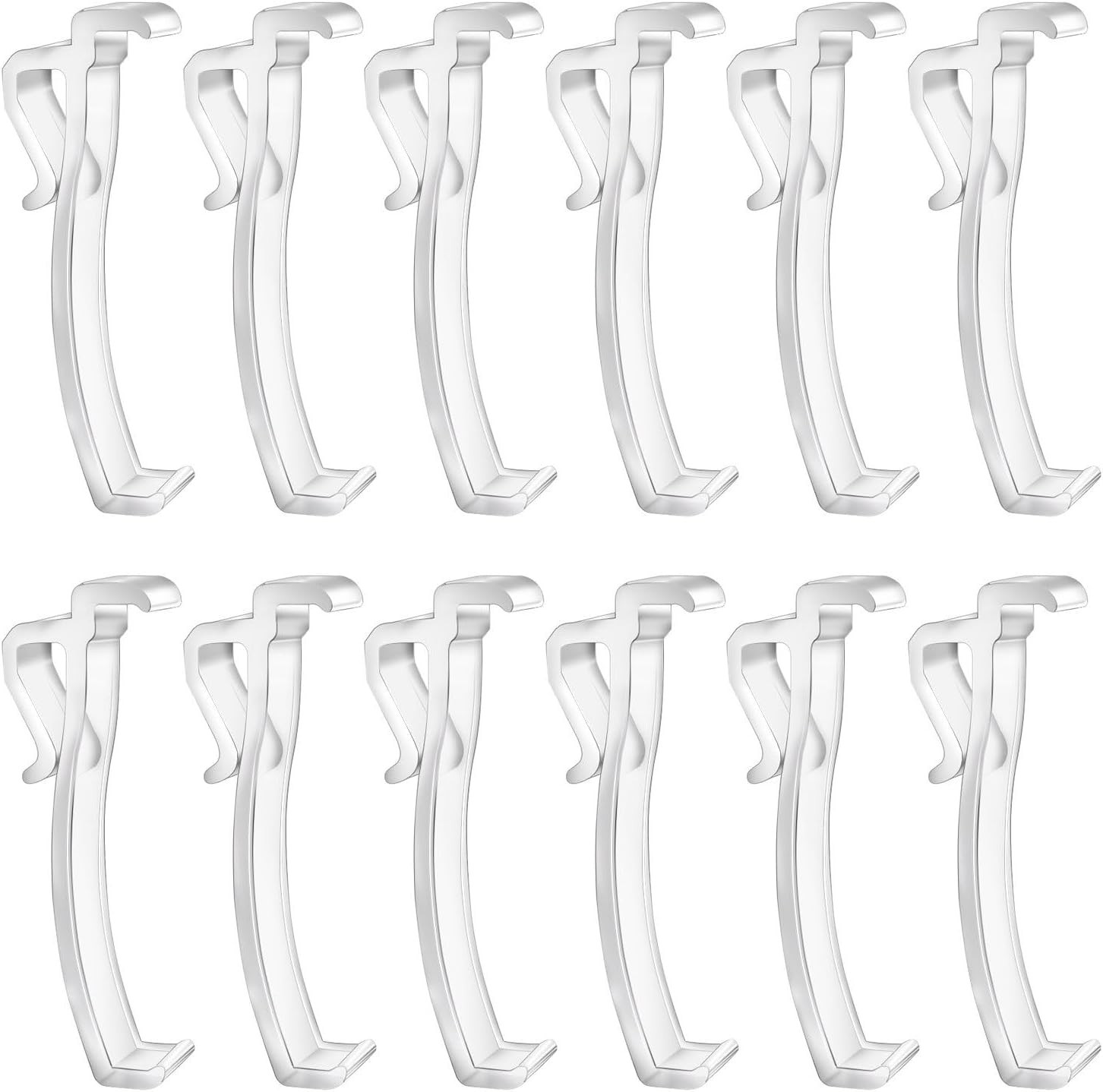 Transparent Valance Clips – Set of 12 for 2.45″ Horizontal Blinds, Easy Install