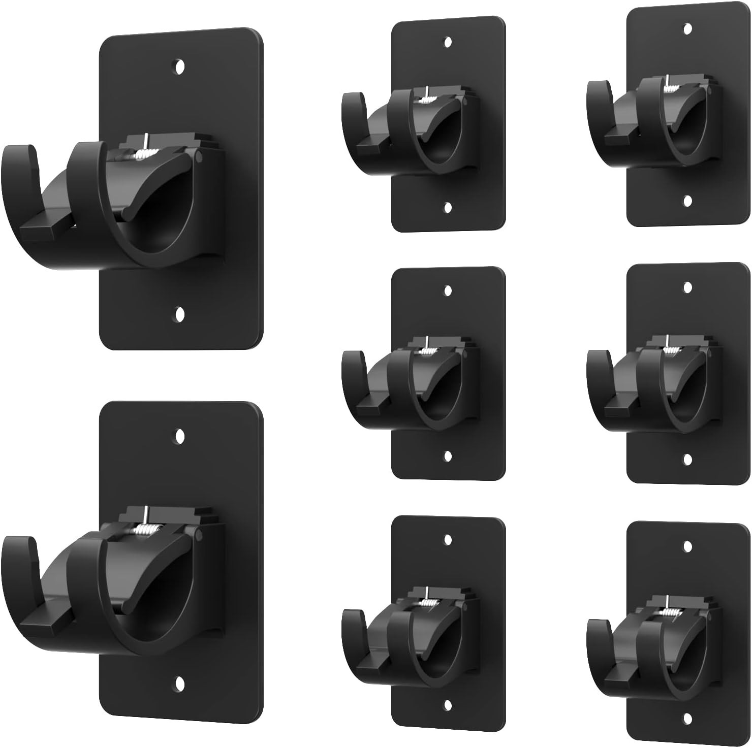 Versatile 8 Count Universal Curtain Rod Holders – Easy No Drill Installation