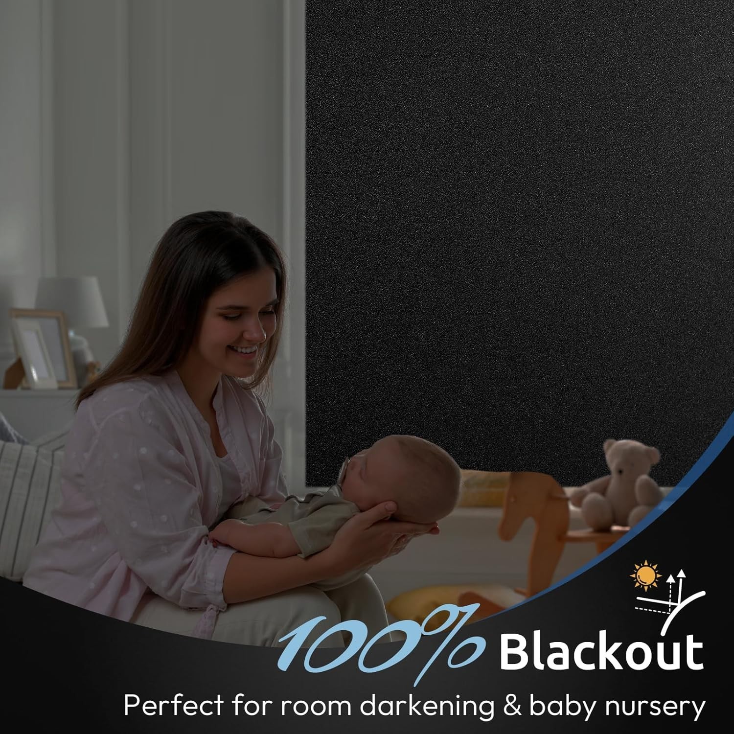 Versatile Blackout Window Covering – 17.5×78.7 In, Shadowy Privacy Film for Home