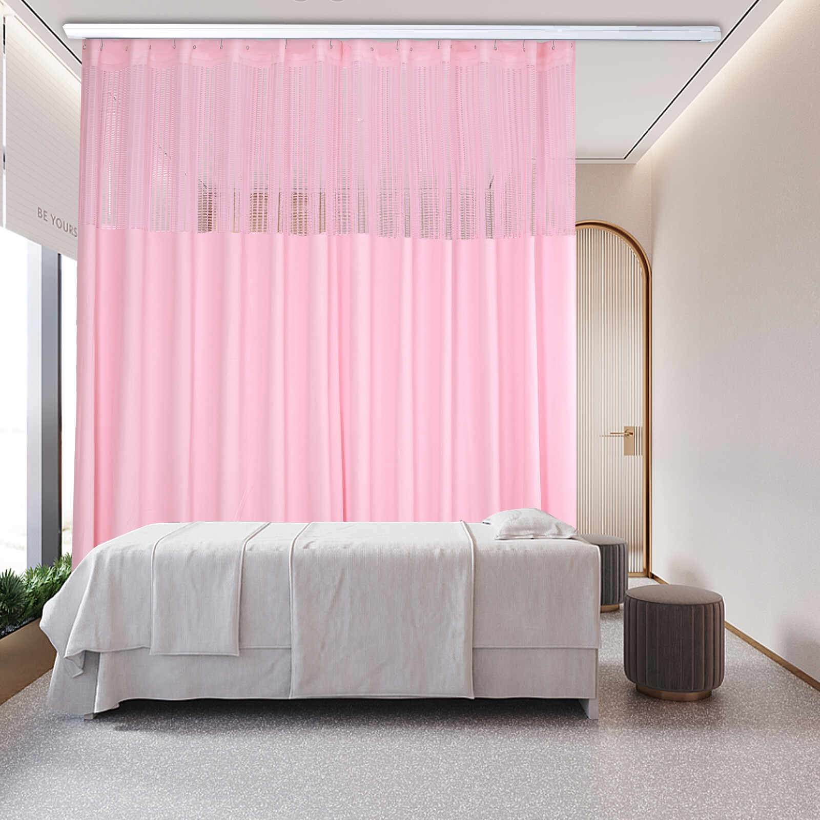 Contemporary Style 12 Feet Wide X 8 Feet High Pink Room Divider Curtains HOT US~