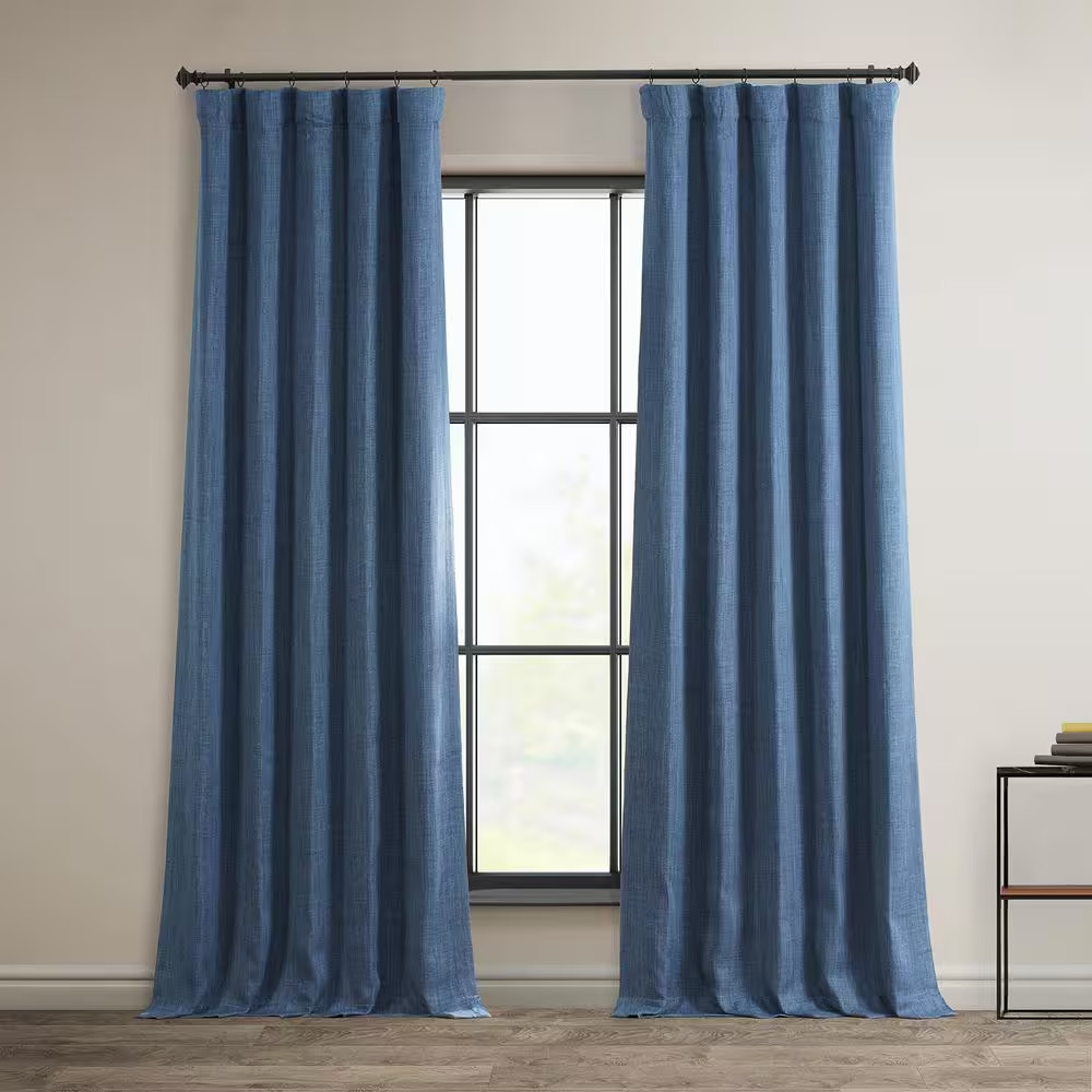 Denim Solid Rod Pocket Room Darkening Curtain – 50 In. W X 108 In. L (1 Panel)