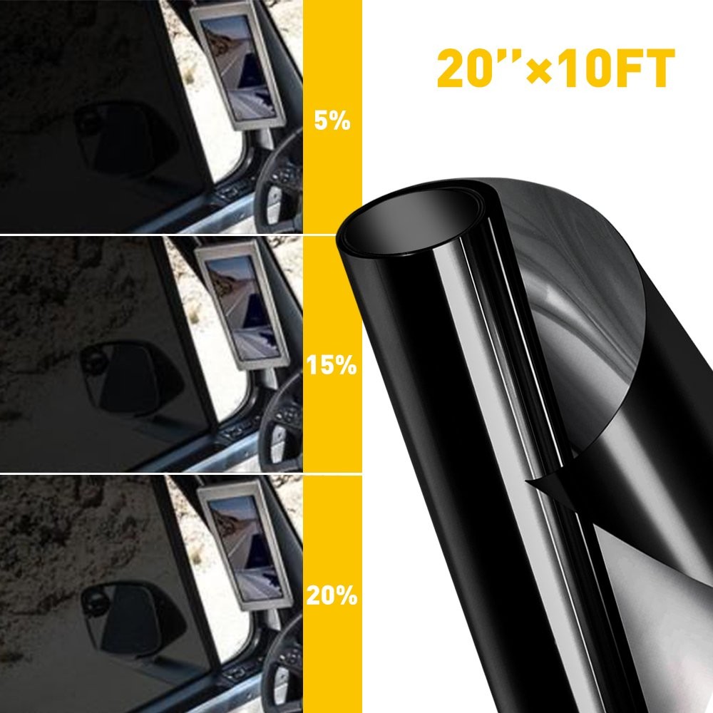 Uncut Roll Window Tint VLT Super Dark Black Film 5% 15% 20% 35% 50% Car Home EAW