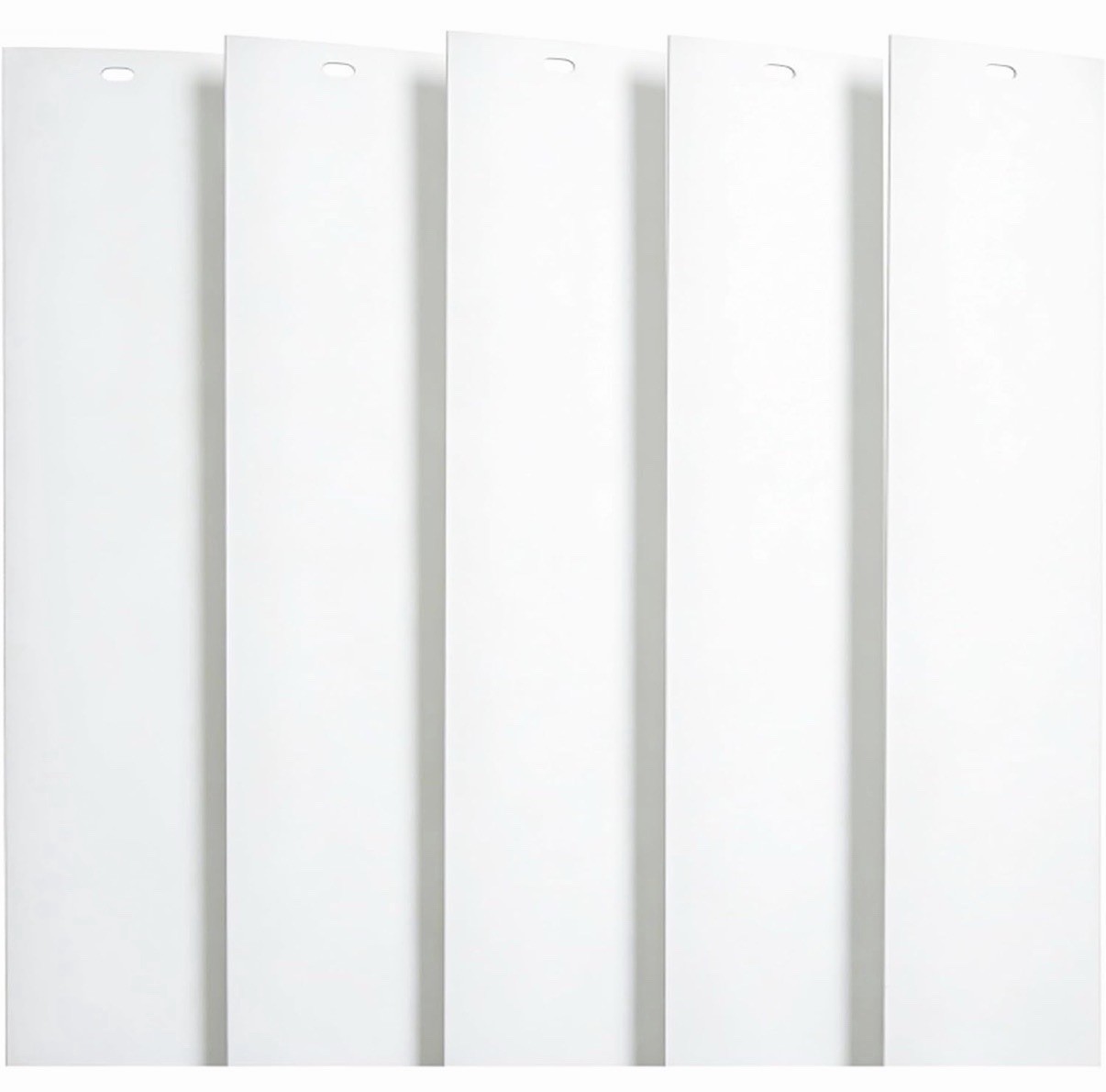 82.5″ x 3.5″ White PVC Vertical Blind Replacement Slats Curved Smooth (5 Pack)