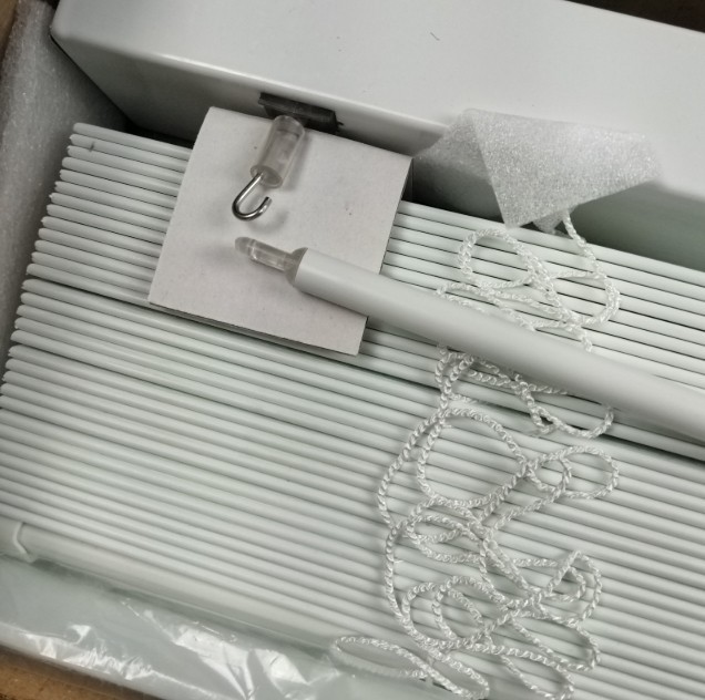 New Sealed Faux Wood Blinds White 2″ PVC w/ Cord Stop Fast US Ship Multiple Size