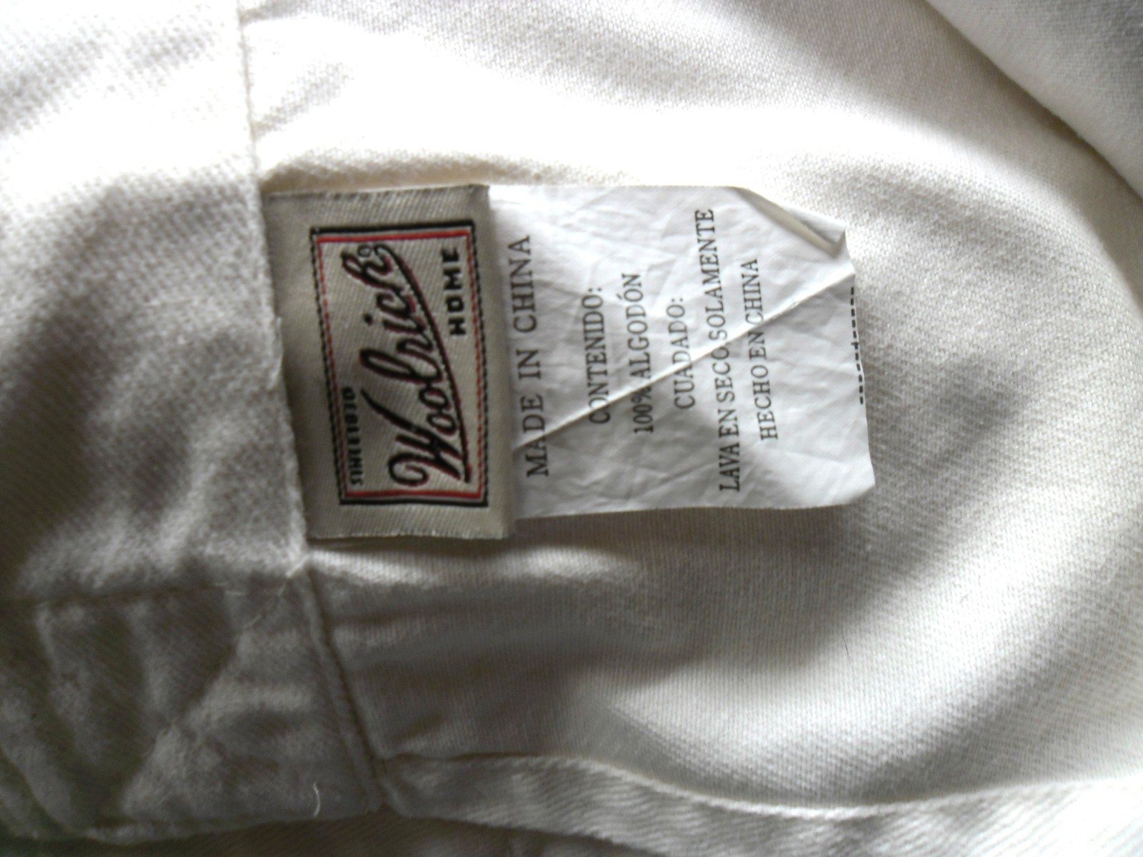 Set of 2 Woolrich Thick Cotton Twill Khaki Curtain Tab Panels Ivory 52″ x 80″