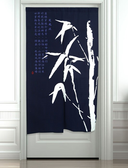 Japanese Noren Tapestry Door Curtain Bamboo 100% Polyester 82cm x 140cm