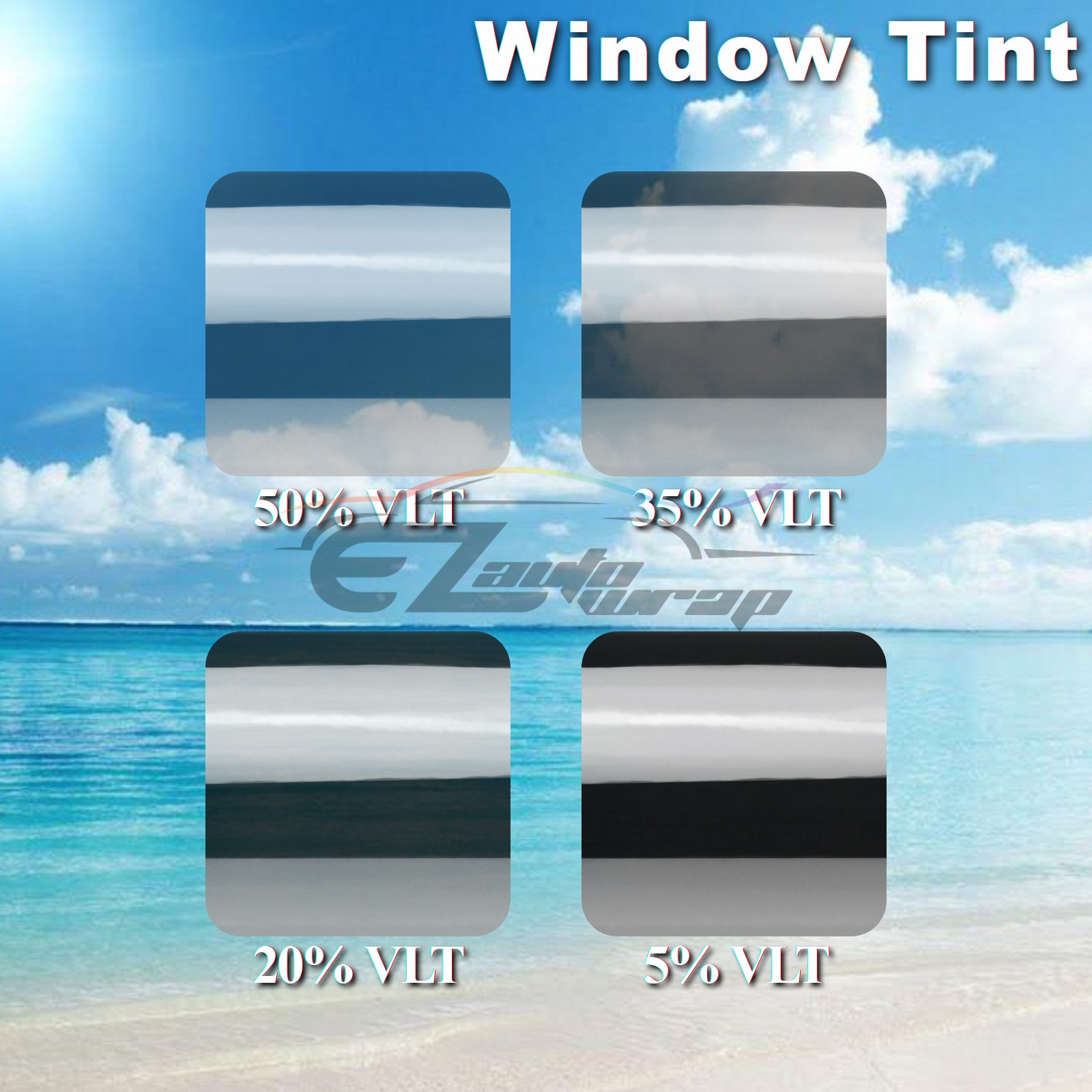 30″ inches Width Window Tint Film Charcoal Black Car Glass Privacy UV Uncut Roll