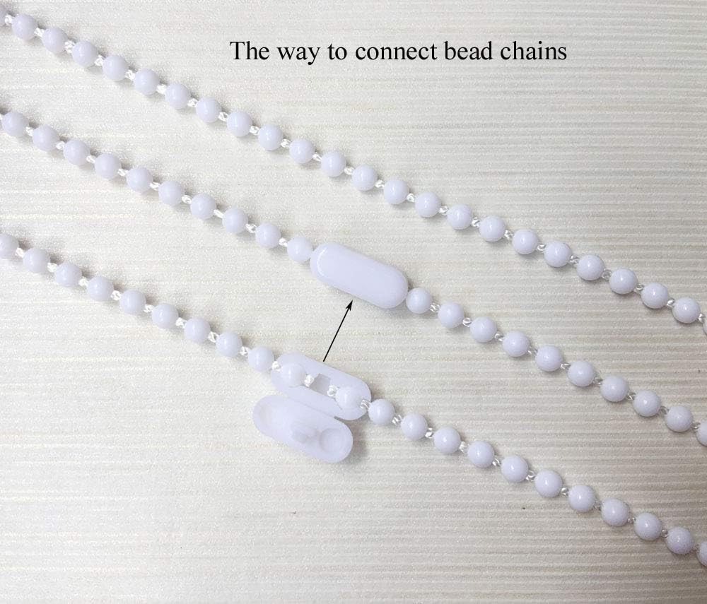 10 Meters Bead Chain Cord with 10 Connectors for Roller Blind Replacement Parts