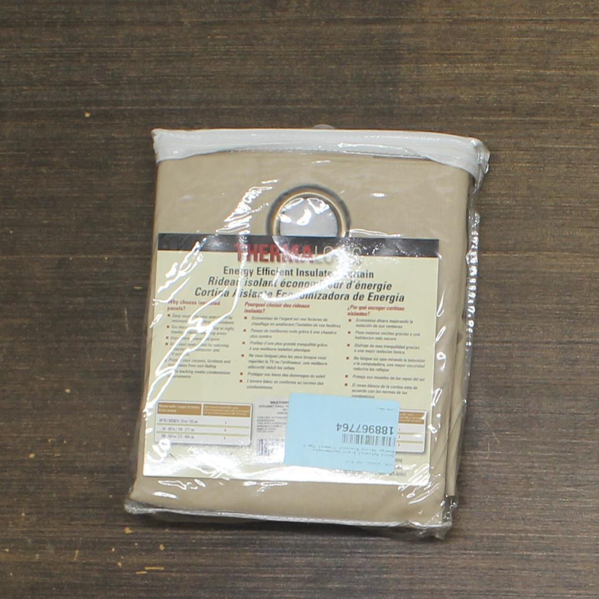 Thermalogic Set of 2 Insulated Grommets Cotton Curtain Panels Khaki 40 x 54