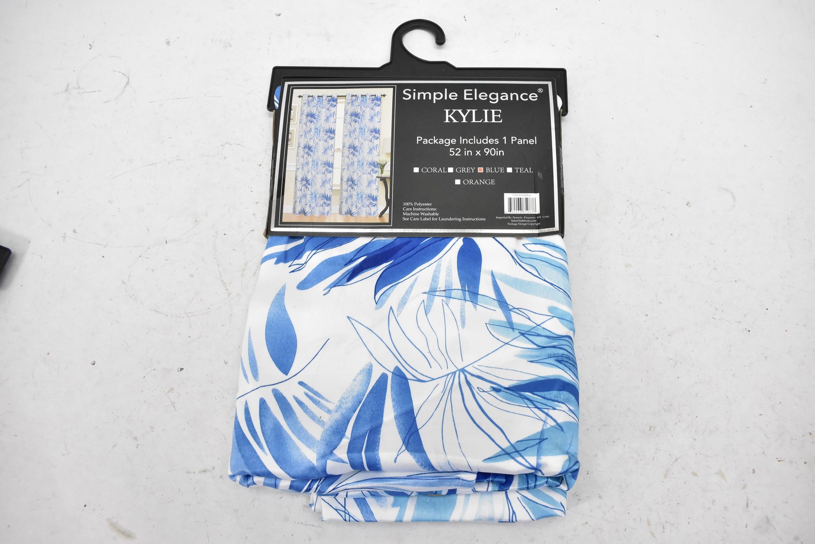 Simple Elegance KYLIE Blackout Curtain Panel 52×90 Blue Grommet Made To Measure