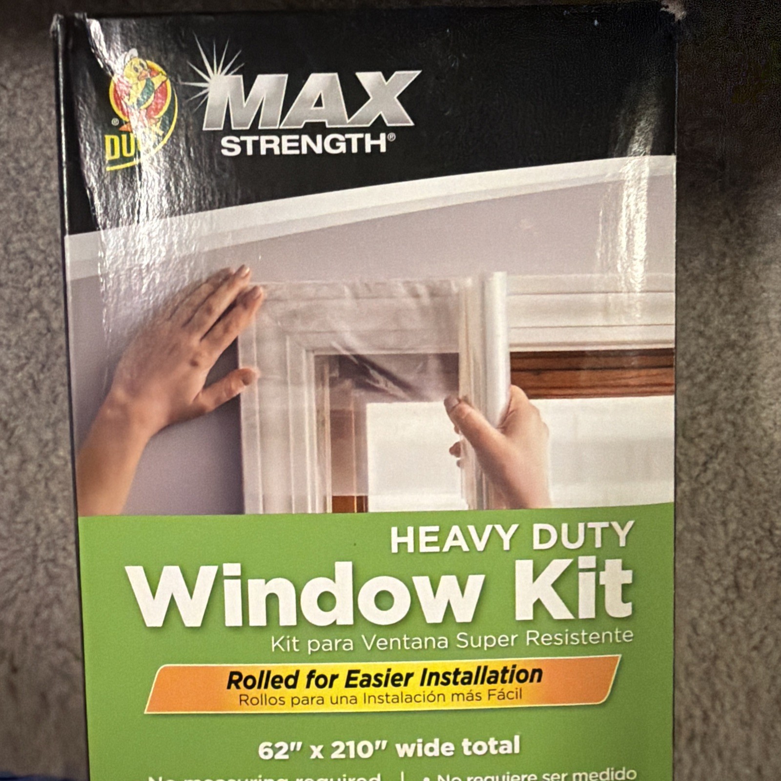 Duck Max Strength 5 Window Kit Heavy Duty Insulating Film 62″ x 210″ 1.5 Mil