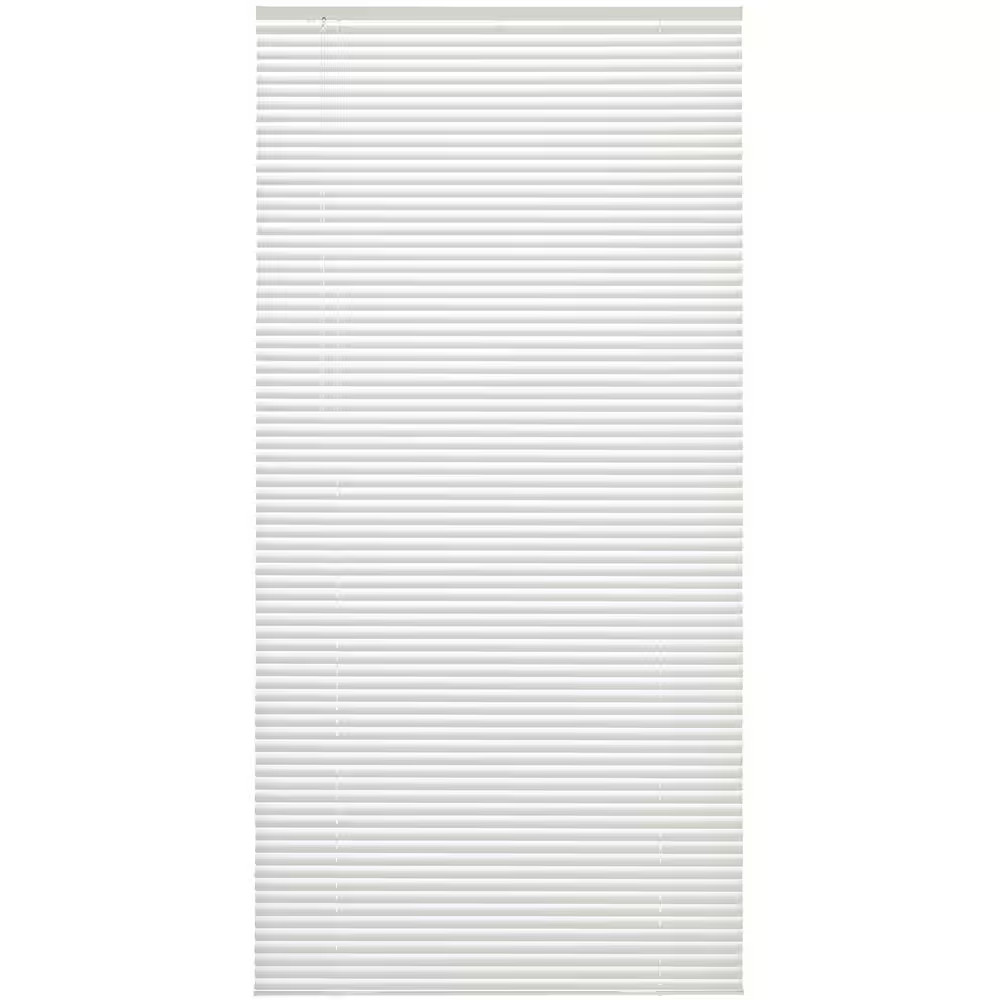 Alabaster Cordless Light Filtering 1 in. Slats Vinyl Mini Blind , 34″ W x 64″ L