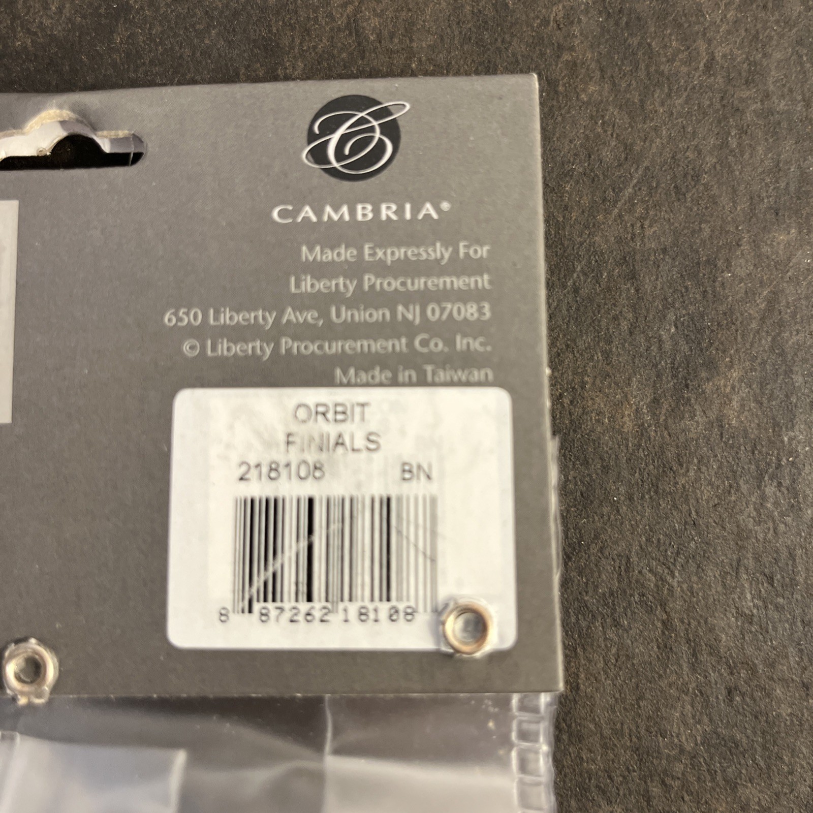 Cambria Orbit Finials in Brushed Nickel 2-Pack Brand New #218108
