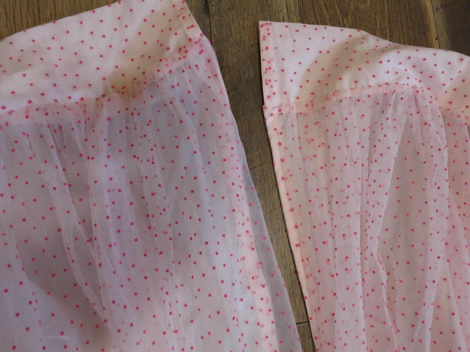 Monique Lhuillier Pottery Barn Kids Neon Pink Polka Dot Sheer Curtains 2 Panels