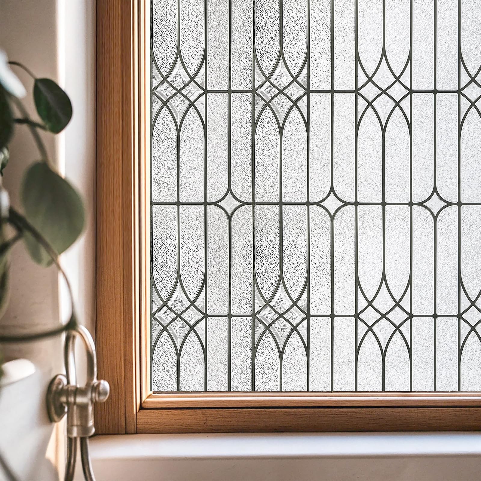 Window Film Privacy Stained Glass Decorative Static Cling UV Blocking Removable