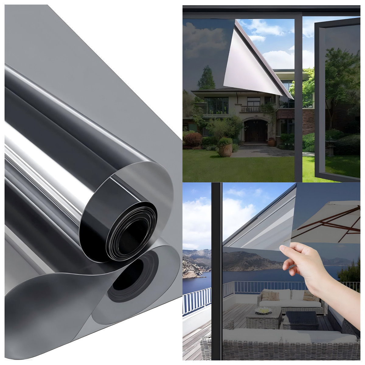 Uncut 20”x39” 39”x196”Car Window Tint Film Roll with Shades 5%-20%VLT Black