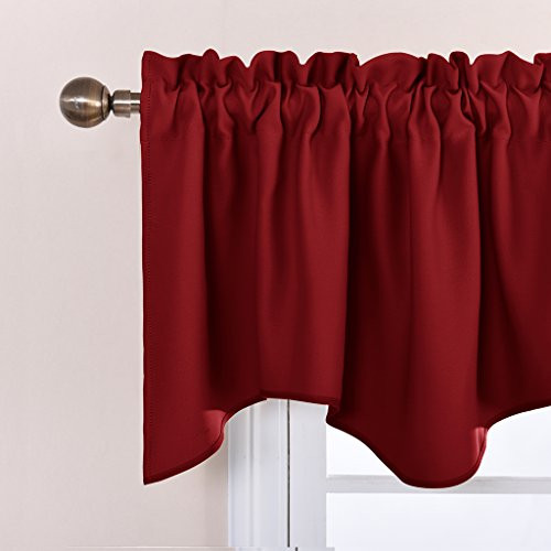 Window Valance – Blackout Valance Elegant 52 inches by8 inches 1 Burgundy Red