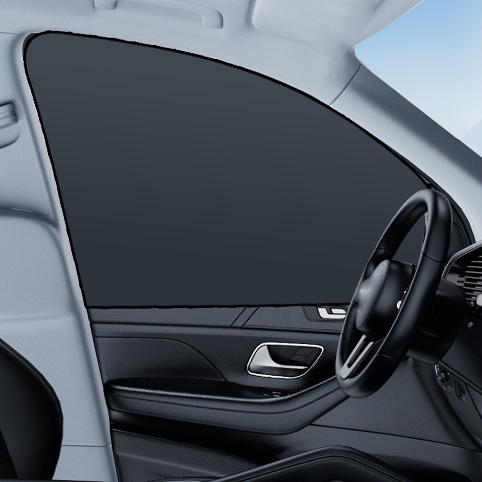 4x Magnetic Car Sunshade Cover Titanium Silver UV Protection Side Window Shade