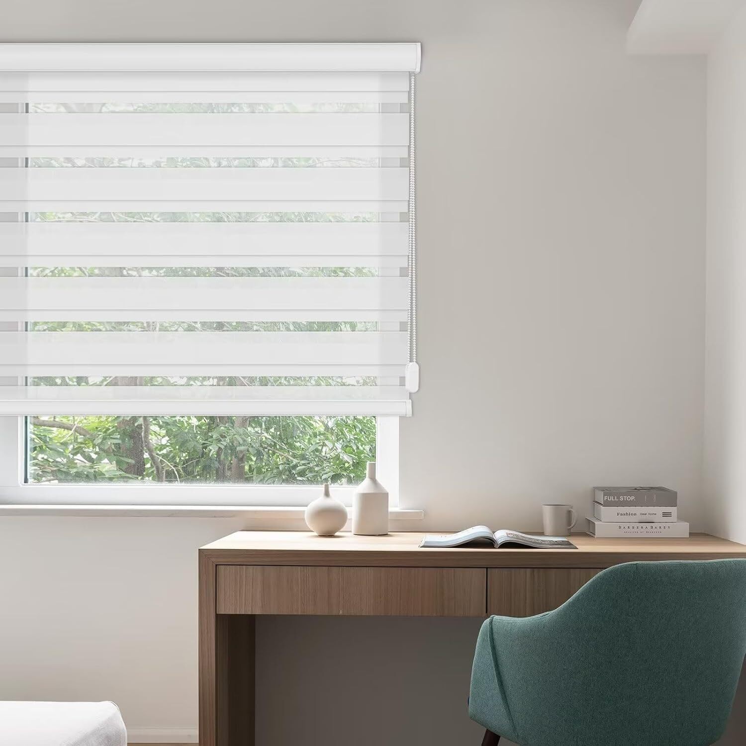 Changshade Dual Zebra Roller Blinds Horizontal Window Shades Easy to Install