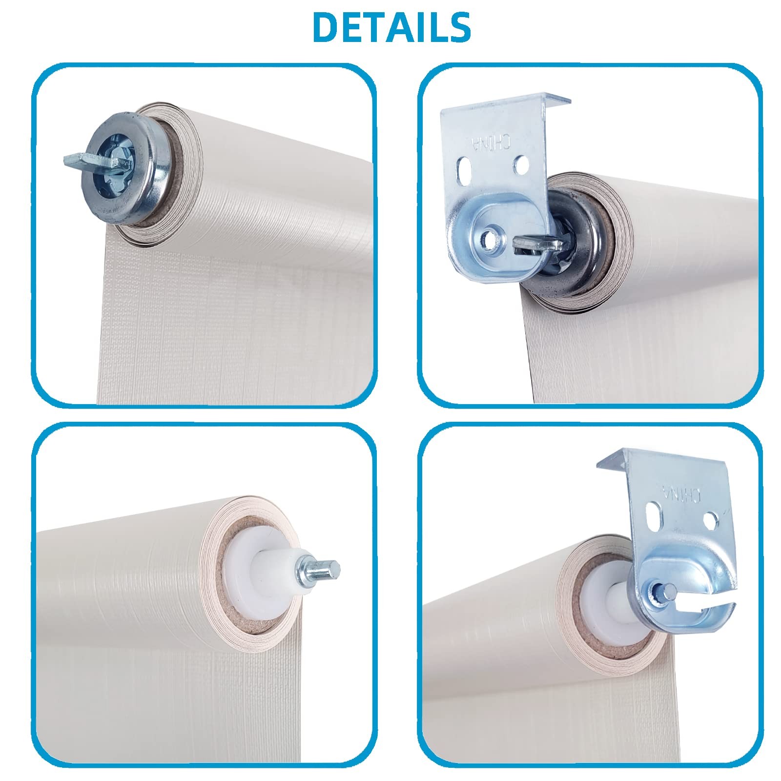 2 PCS Roller Window Shade Inside Outside Mount Brackets Zinc Curtain Holder