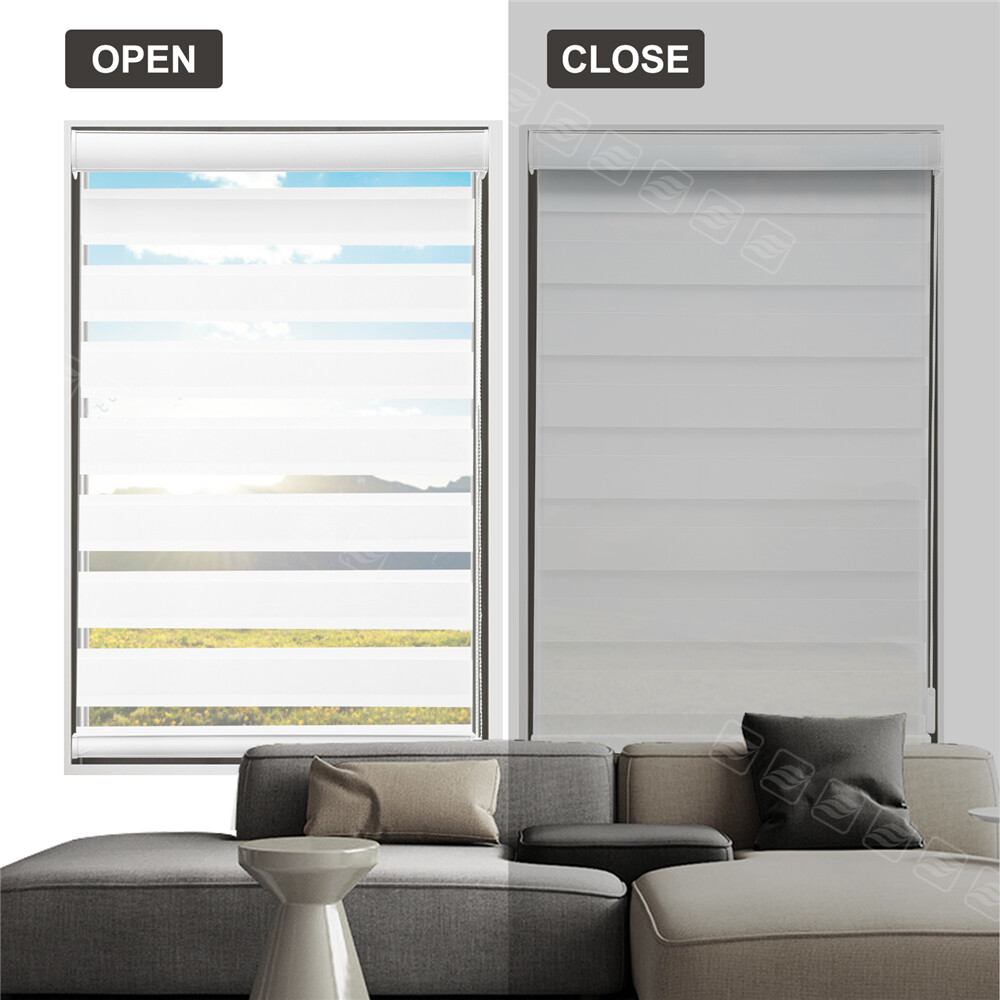 Changshade Custom CUT Light Filtering Roller Blinds Zebra Roller Corded Shades