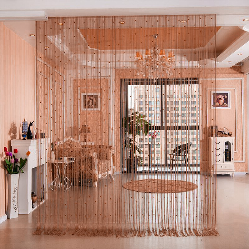 100x200cm Glitter String Curtain Crystal Beaded Tassel Curtain Door Fringe Strip
