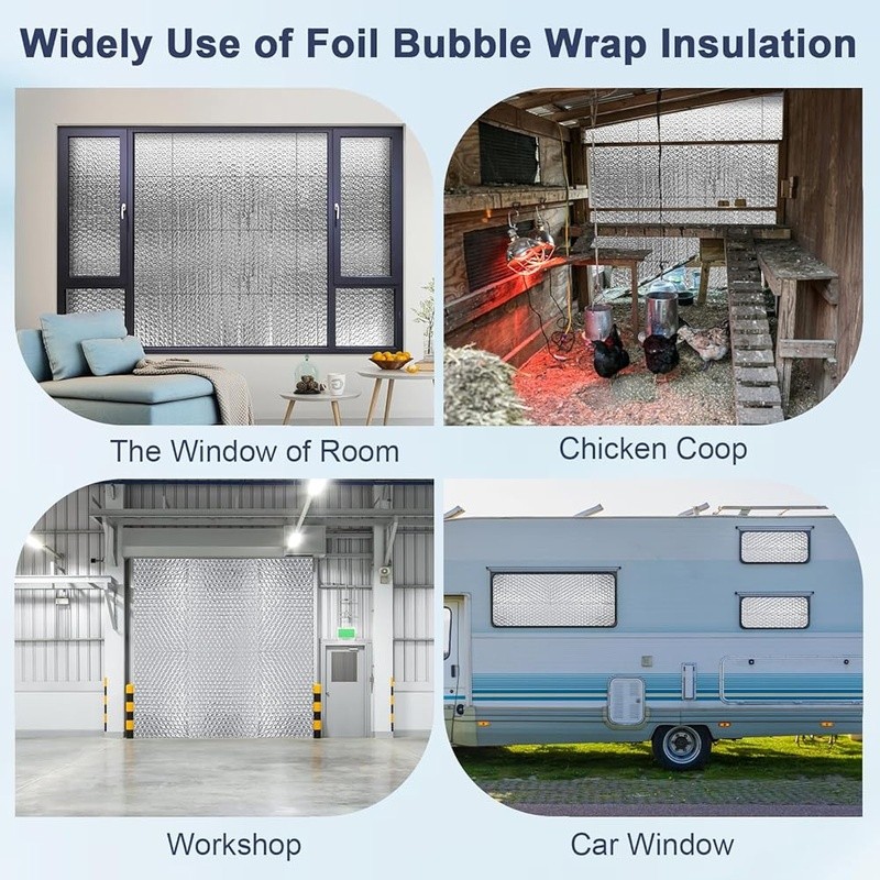 Reflective Window Insulation Roll Aluminum Foil Heat Blocker RV Garage Home Use
