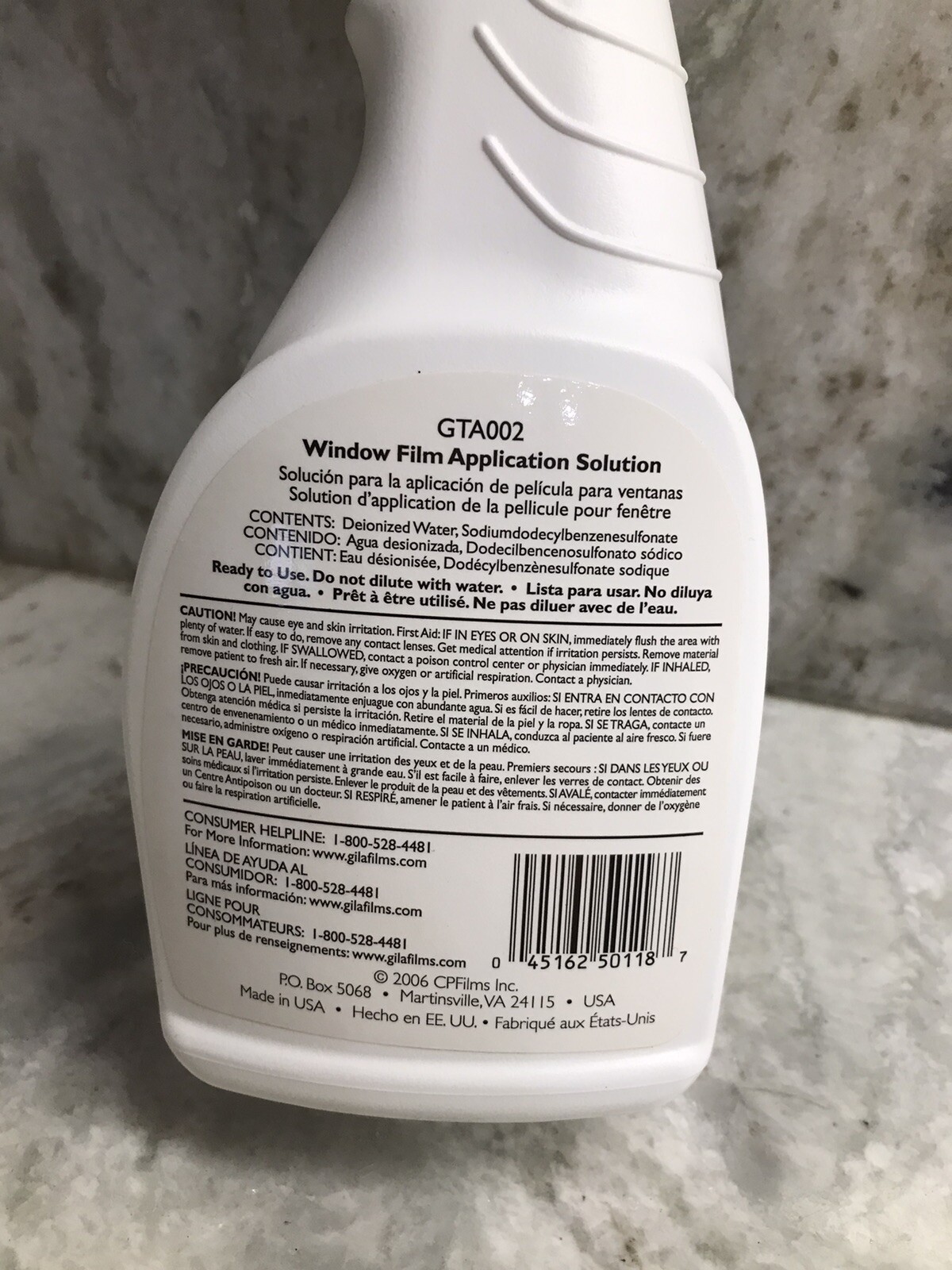 Gila-Window Film Application Solution-No Lint Cloth Included:16floz/473ml.