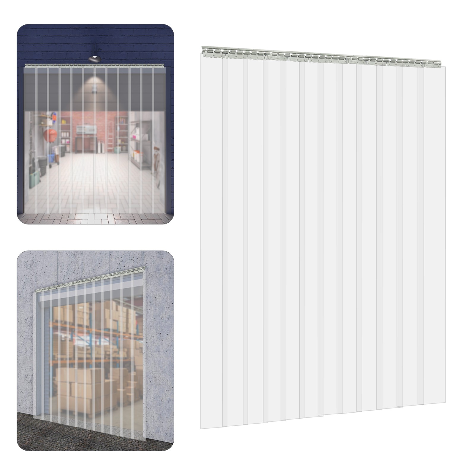 Plastic Strip Door Curtain Set PVC Freezer Door Curtain for Warehouse Garage