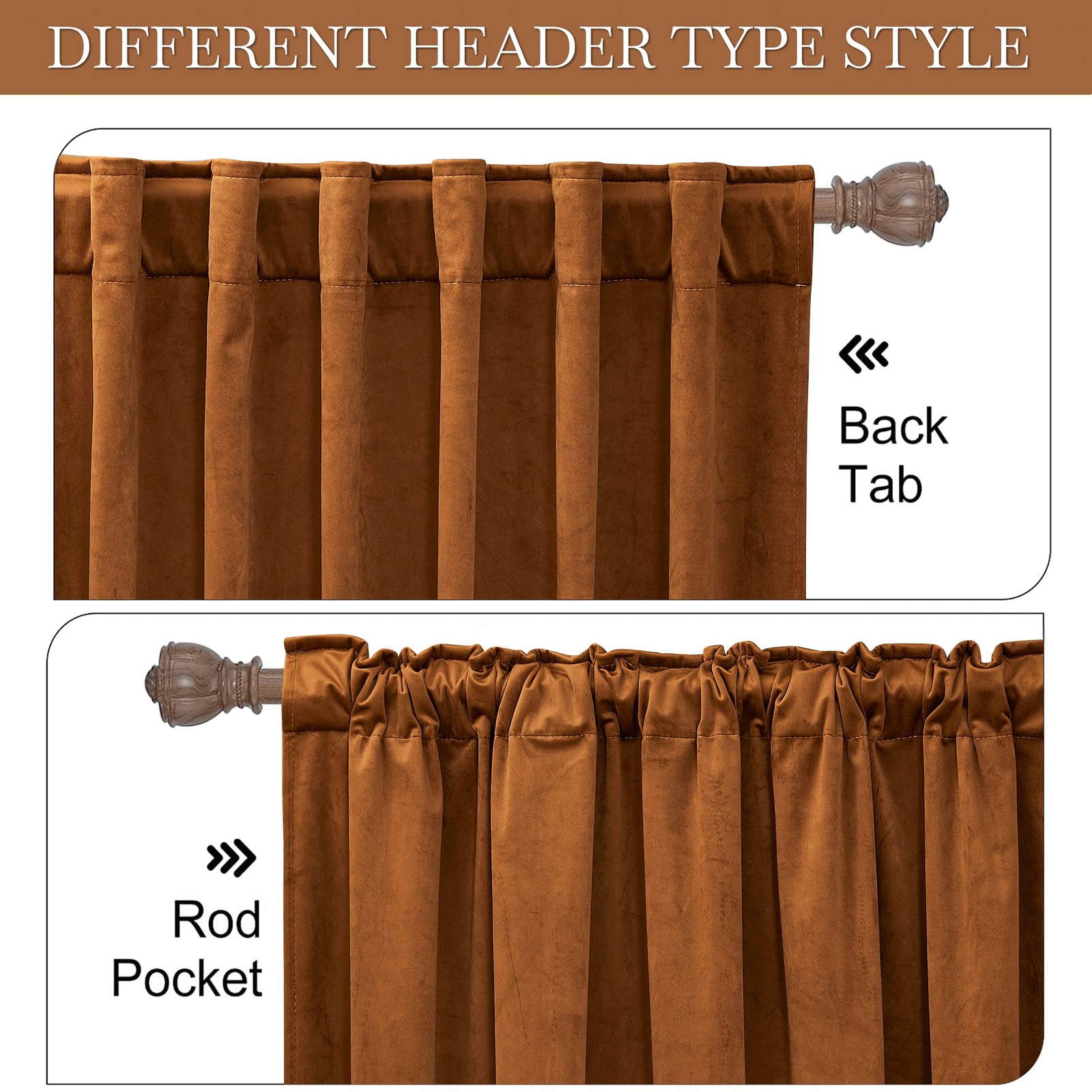 Plush Velvet Curtains, Heavy Duty Back Tab Decorative Window Drapes Privacy R…