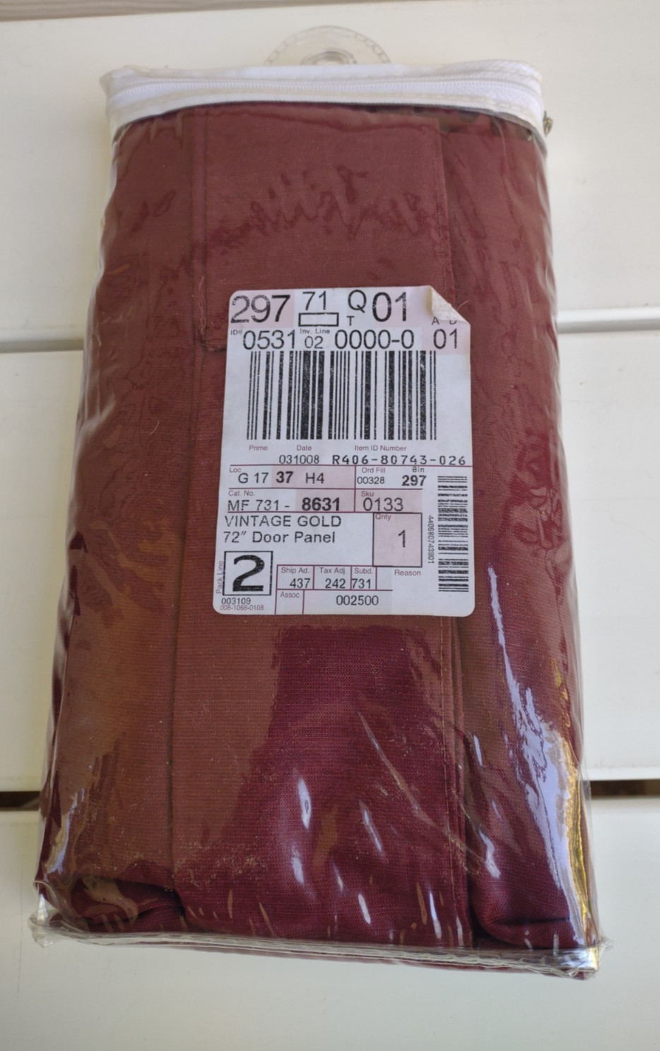 JC Penney Home Collection Door Curtains Drape Panel CINNABAR RED 60″w x 72″L