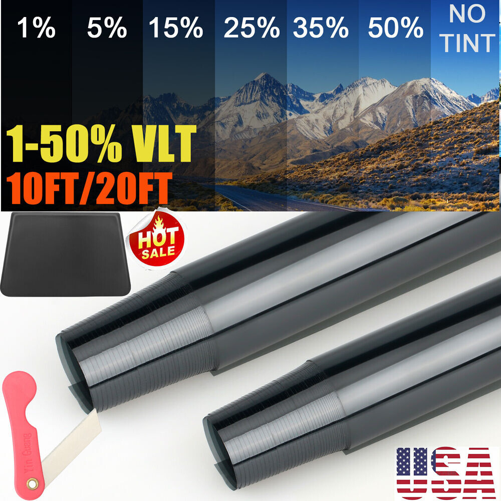 Auto Glass Sun Protection Film Roll – Black Summer Tinting for Car Windows