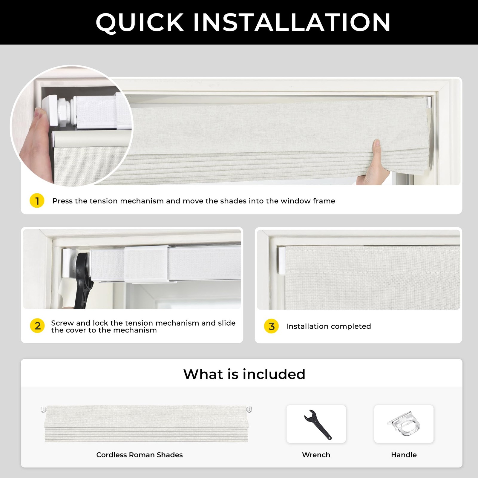Unishades No Drill Top Down Bottom Up Roman Shades For Windows 37 W X 64 H