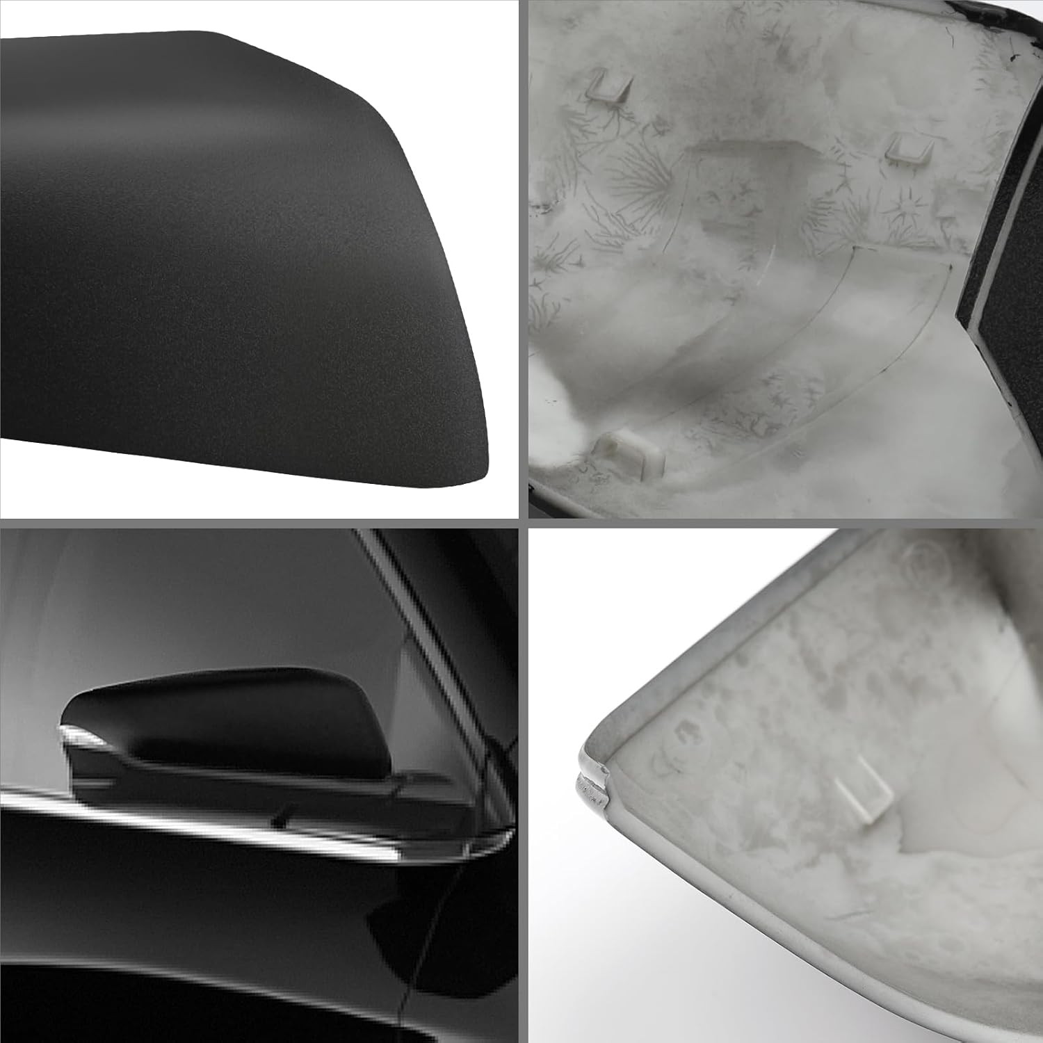Textured Black Direct Replacement Right Passenger Side Rearview Mirror Covers Ca