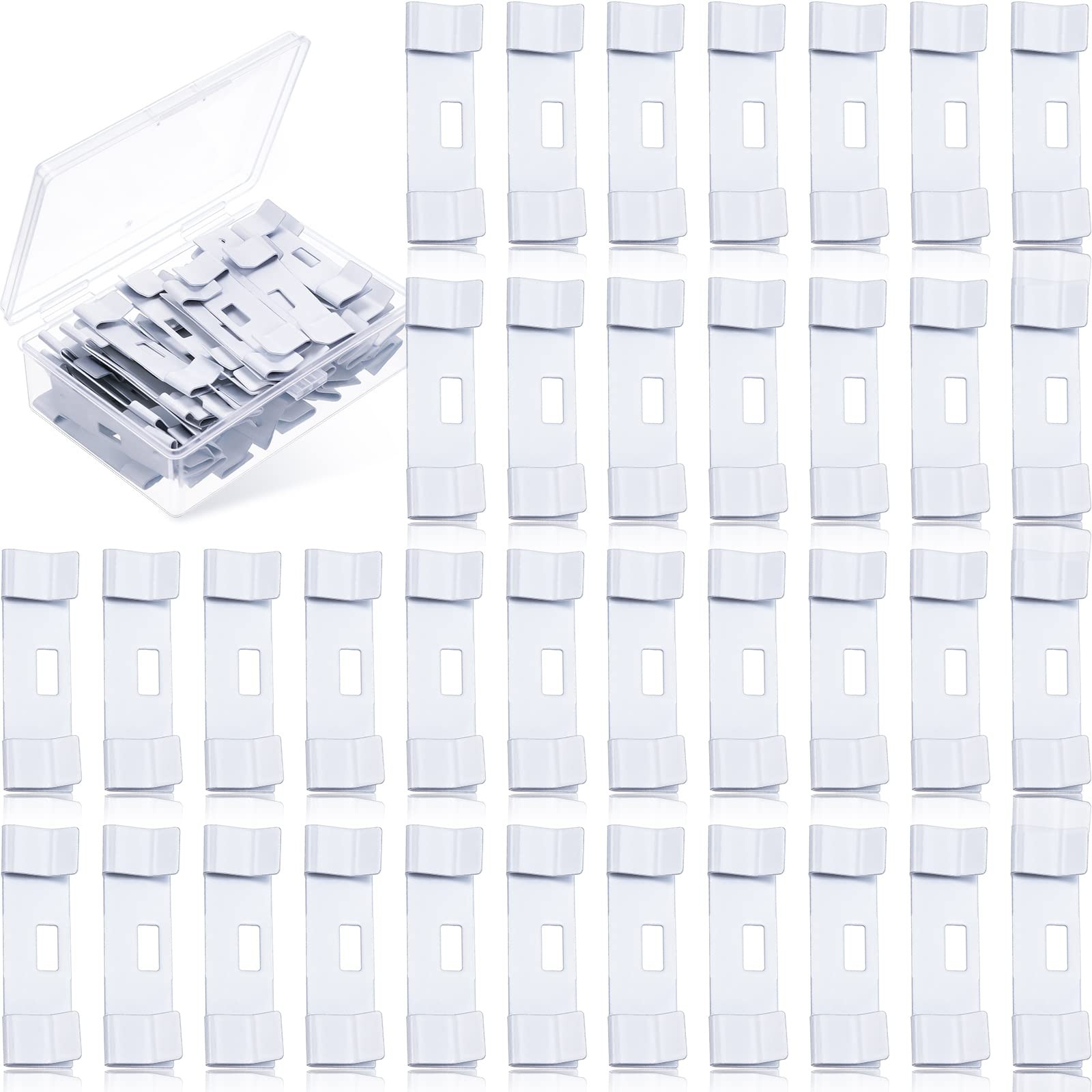 Blulu 30 Pcs Vertical Blind Repair Tabs Kit Vane Savers One Size, White