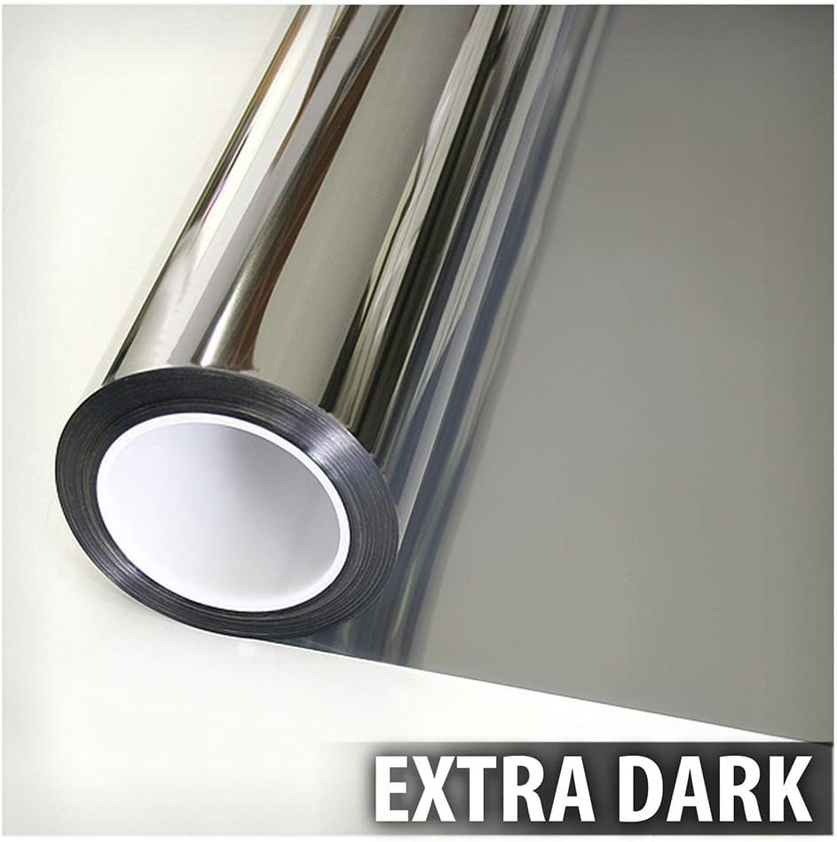 BDF S05 Window Film Daytime Privacy and Heat Control Mirror Silver 5 (Very Dark)