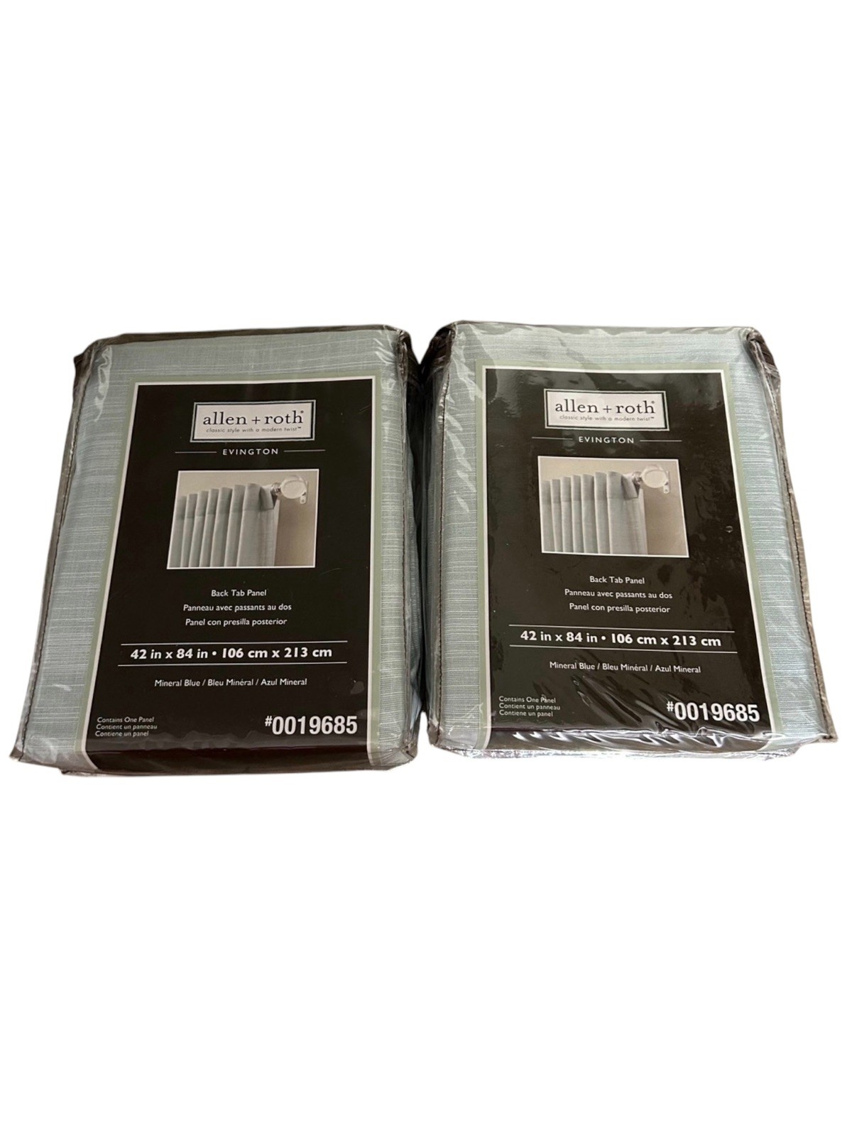Allen + Roth 42in x 84in Evington Curtains Teal Colored 2 Panels Set