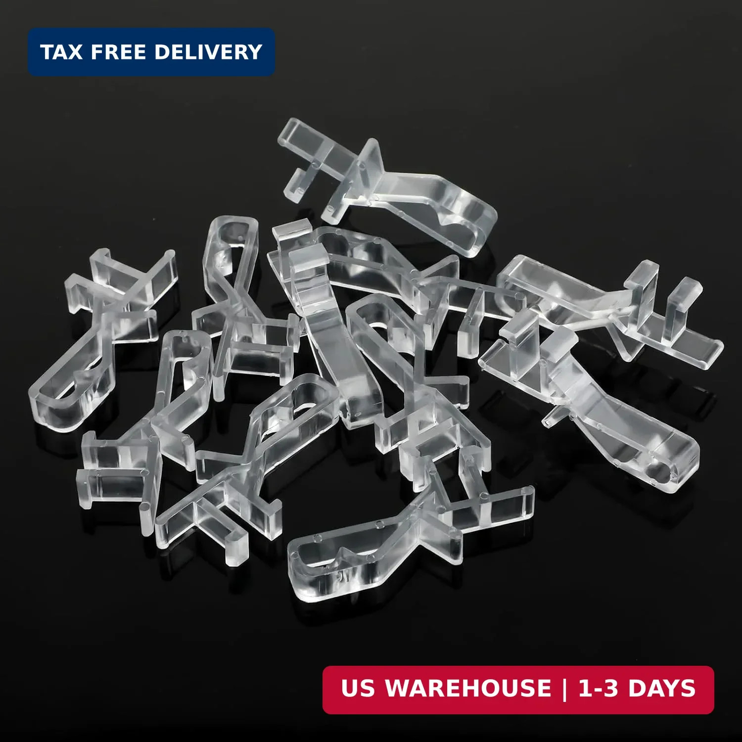 12 Pcs Blind Valance Replacement Clips,1.85 inch Clear Plastic Blind Valance Cli