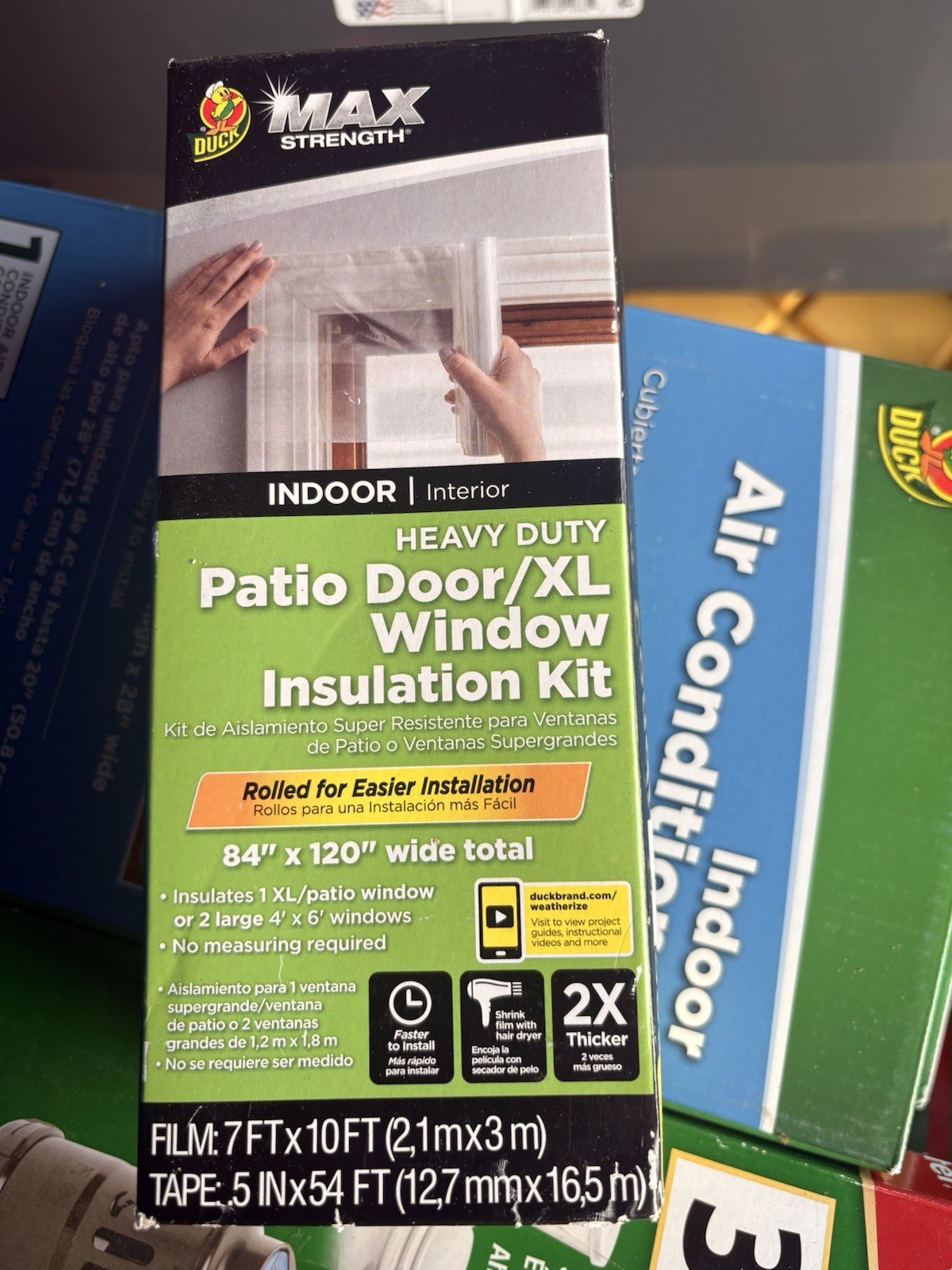Duck MAX Strength Window Insulation Kit, Heavy Duty Window Kit Indoor 7×10 Foot