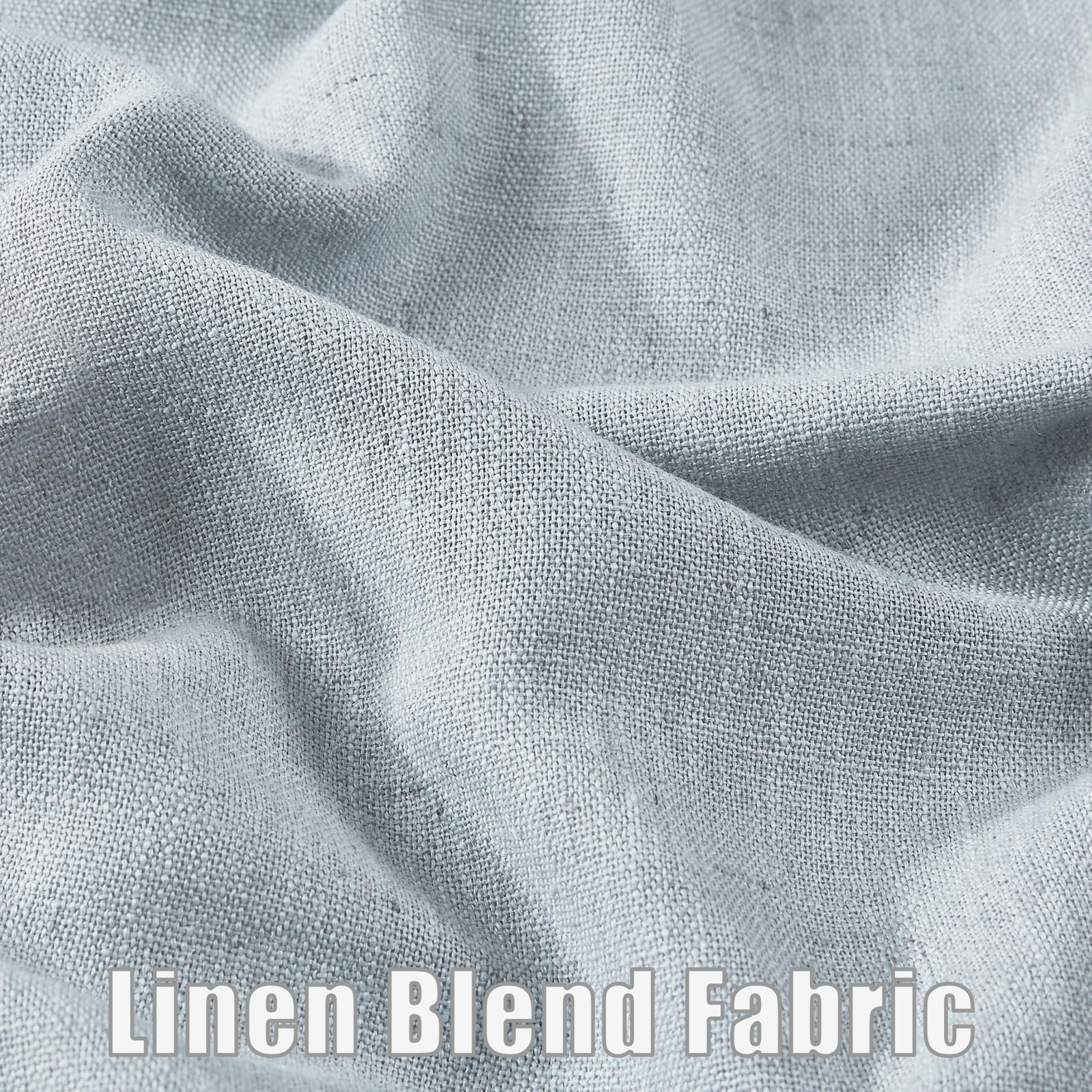 Kayne Studio Blue Gray Pinch Pleated Back Tab Full Blackout Curtains 90Inch