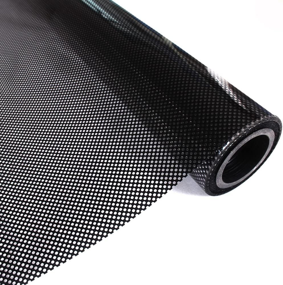 Oneway Perforated Black Vinyl Privacy Window Film Electrostatic Adhesive Glass..