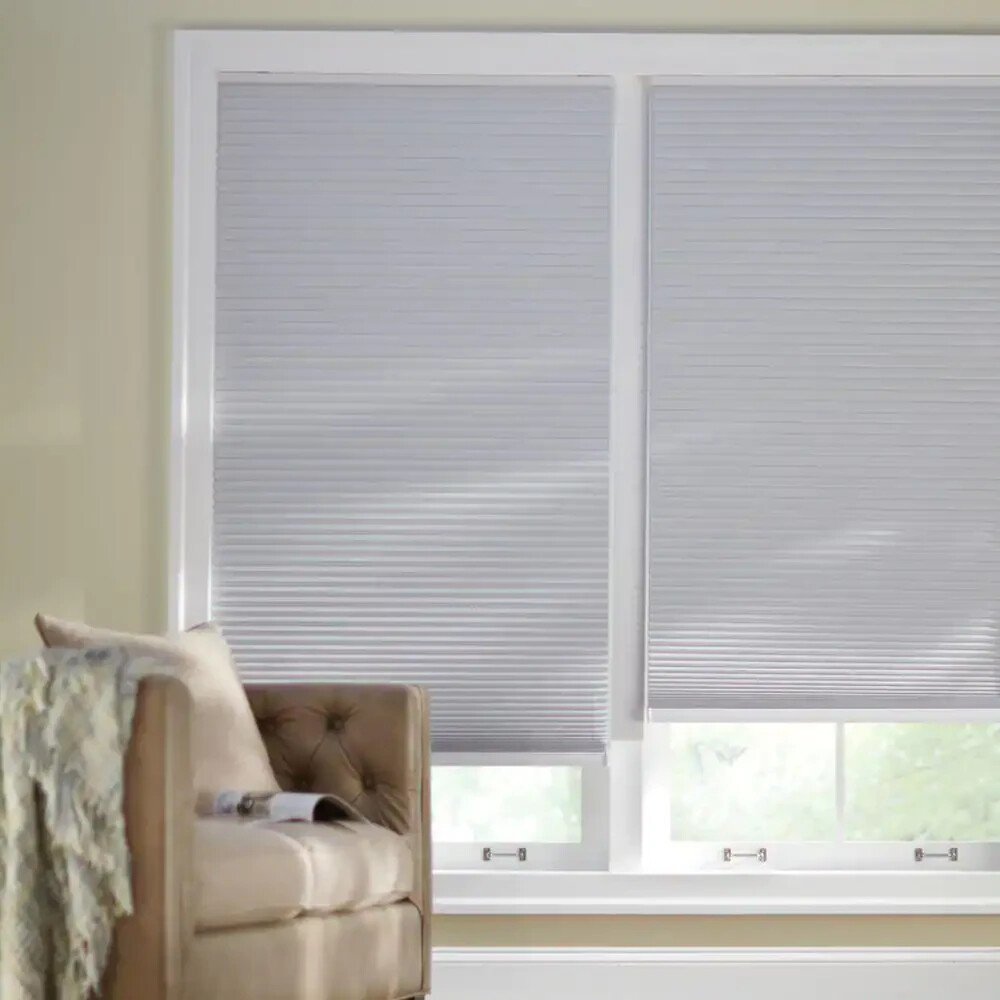Custom Cut Home Decorators Shadow White Blackout Cordless Cellular Shade